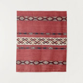 Triangle Stripe Kilim IV Red Black White  Wandkleed (Voorkant)