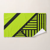 Triangle Stripes - Lime Green Bad Handdoek (Handdoek)