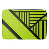 Triangle Stripes - Lime Green Badmat (Voorkant)