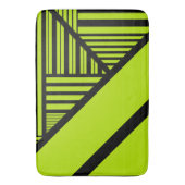 Triangle Stripes - Lime Green Badmat (Voorkant Verticaal)