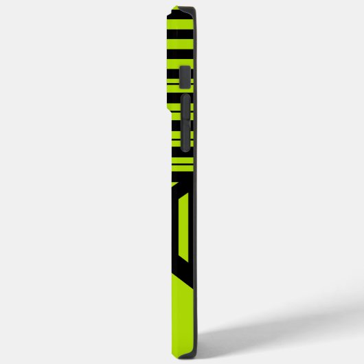 Triangle Stripes - Lime Green Case-Mate iPhone Case (Achterkant / Links)
