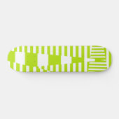 Triangle Stripes - Lime Green en White Persoonlijk Skateboard (Horizontaal)