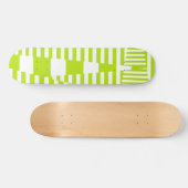 Triangle Stripes - Lime Green en White Persoonlijk Skateboard (Horizontaal)