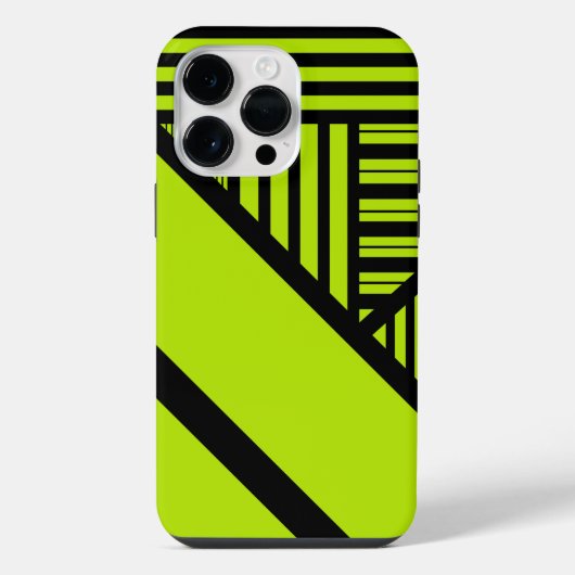 Triangle Stripes - Lime Green iPhone Hoesje (Achterkant)
