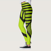 Triangle Stripes - Lime Green Leggings (Links)