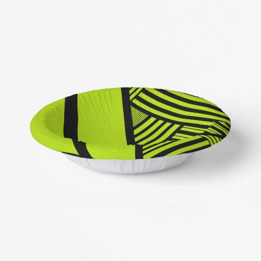 Triangle Stripes - Lime Green Papieren Kommen (Gebogen)