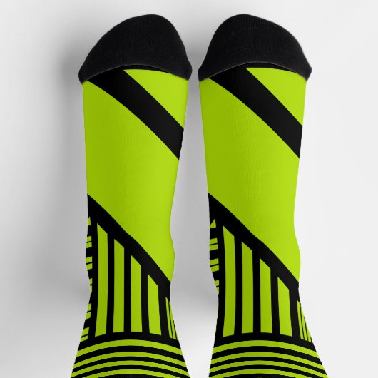 Triangle Stripes - Lime Green Sokken (Top)