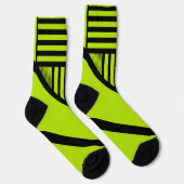 Triangle Stripes - Lime Green Sokken (Rechts)