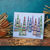 Triangle Tree Forest Tabletop Plaque with Easel Fotoplaat (Zijkant)