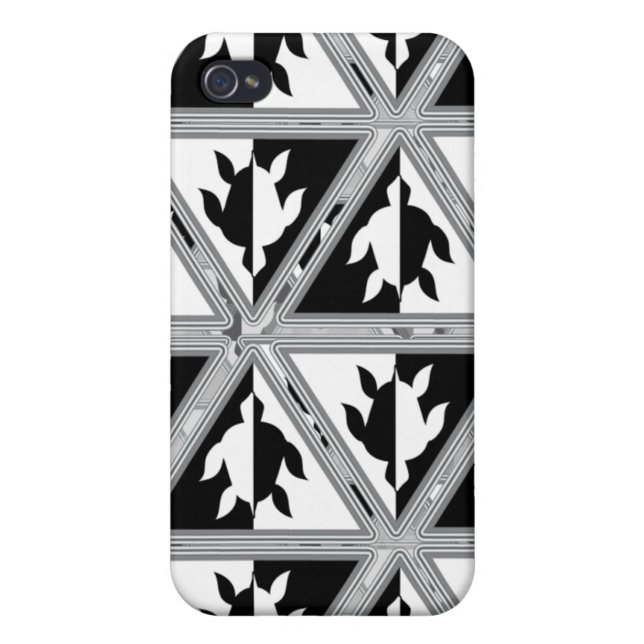 Triangle Turtle iPhone Case Hoesje (Achterkant)