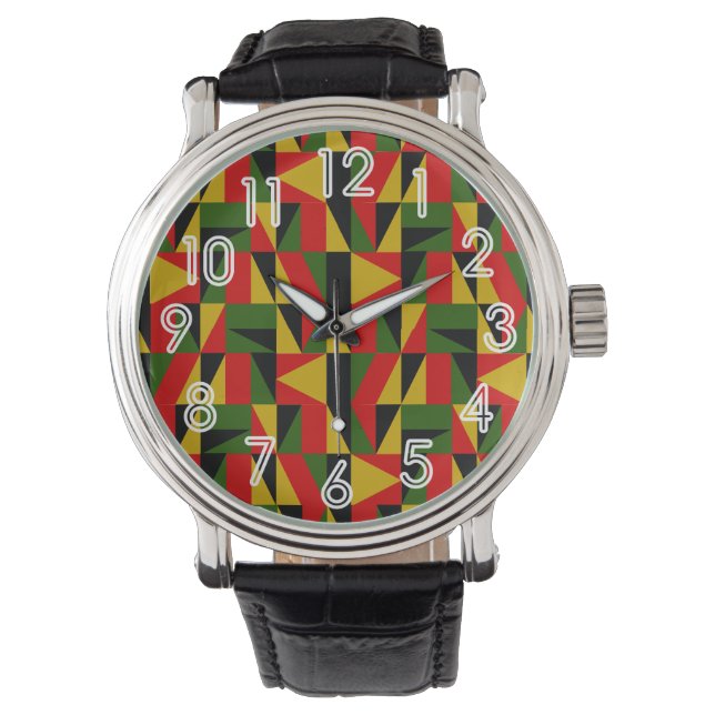 Triangles Black History Horloge (Voorkant)
