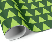 Triangles - Martian Green over Donkergroen Cadeaupapier (Rol Hoek)