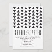 Triangles Modern Wedding Invitation Kaart (Voorkant)