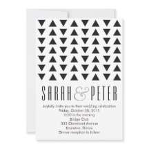Triangles Modern Wedding Invitation