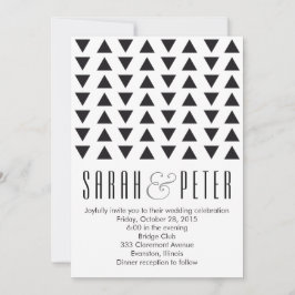 Triangles Modern Wedding Invitation Kaart