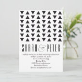 Triangles Modern Wedding Invitation Kaart (Staand voorkant)