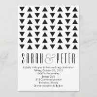 Triangles Modern Wedding Invitation
