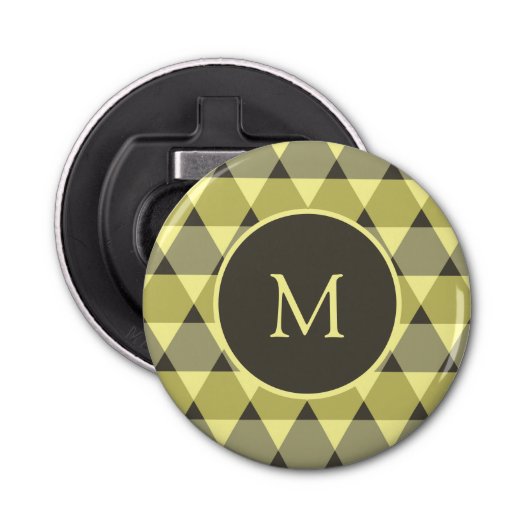Triangles Pattern Button Flesopener (Voorkant)