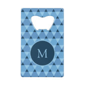 Triangles Pattern Creditkaart Flessenopener (Voorkant)