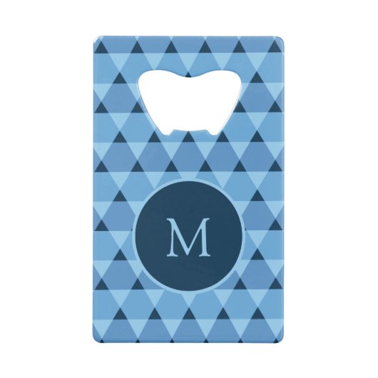 Triangles Pattern Creditkaart Flessenopener (Voorkant)