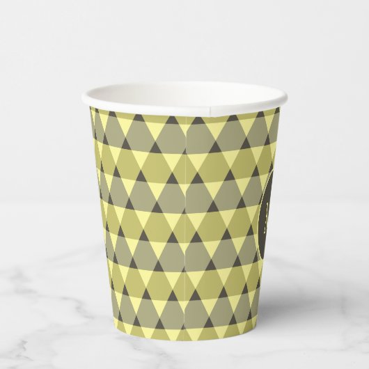 Triangles Pattern Cup Papieren Bekers (Rechts)