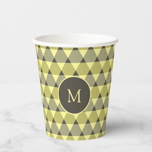 Triangles Pattern Cup Papieren Bekers (Voorkant)