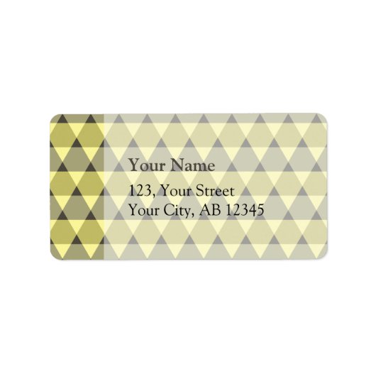 Triangles Pattern Etiket (Voorkant)