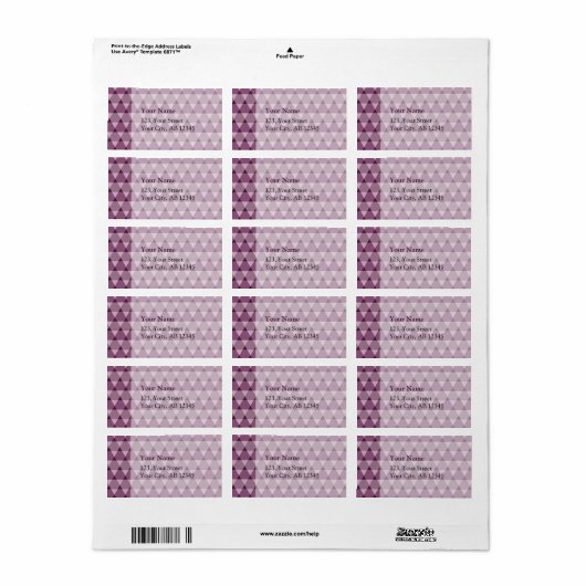 Triangles Pattern Etiket (Full Sheet)