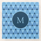 Triangles Pattern Glazen Onderzetter (Voorkant)