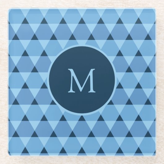 Triangles Pattern Glazen Onderzetter (Voorkant)