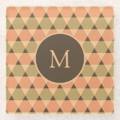 Triangles Pattern Glazen Onderzetter (Voorkant)