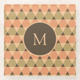 Triangles Pattern Glazen Onderzetter