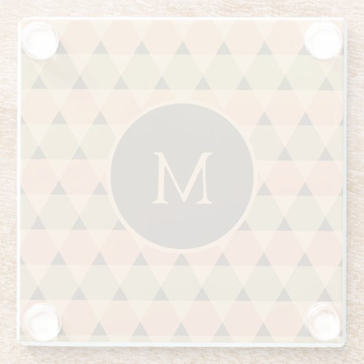 Triangles Pattern Glazen Onderzetter (Achterkant)