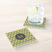 Triangles Pattern Glazen Onderzetter (Schuin)