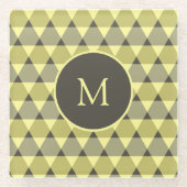 Triangles Pattern Glazen Onderzetter (Voorkant)