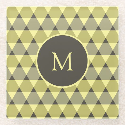 Triangles Pattern Glazen Onderzetter (Voorkant)