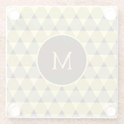 Triangles Pattern Glazen Onderzetter (Achterkant)