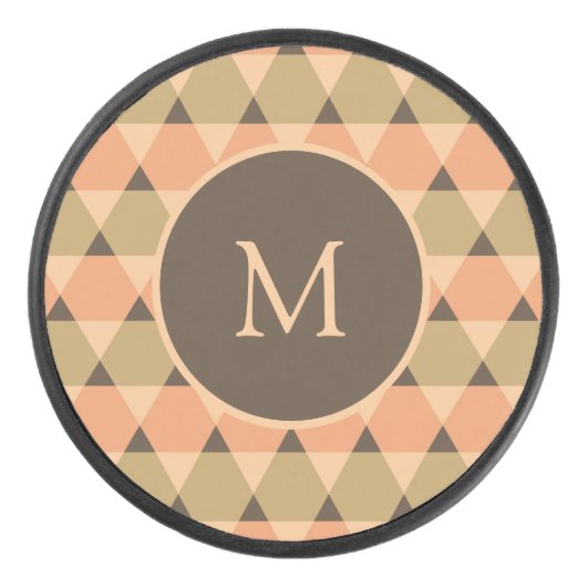 Triangles Pattern Hockey Puck (Voorkant)