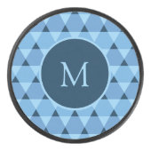 Triangles Pattern Hockey Puck (Voorkant)