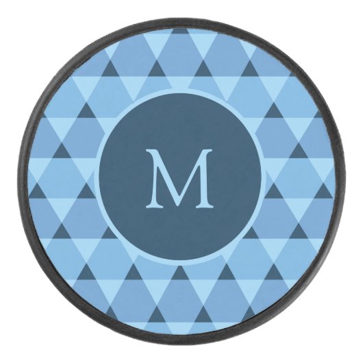 Triangles Pattern Hockey Puck (Voorkant)