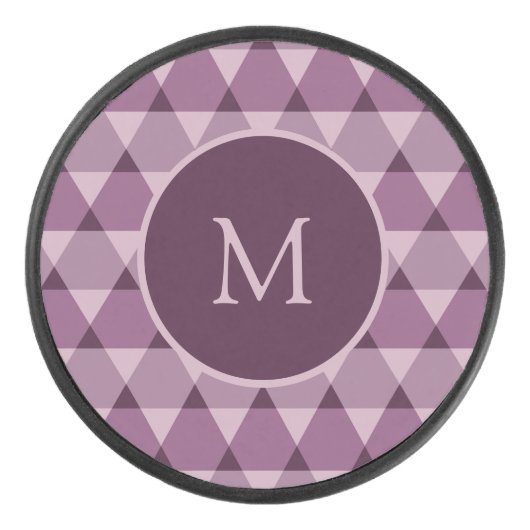 Triangles Pattern Hockey Puck (Voorkant)