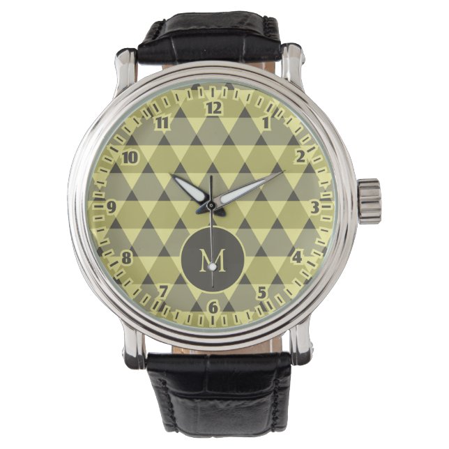 Triangles Pattern Horloge (Voorkant)