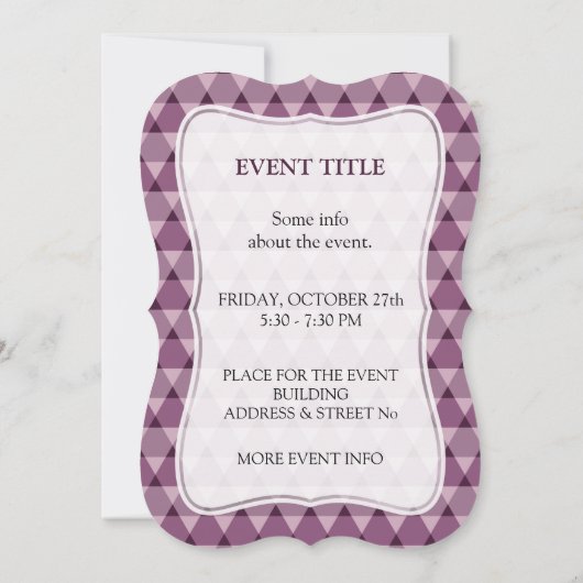 Triangles Pattern Kaart (Achterkant)