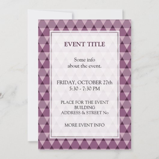 Triangles Pattern Kaart (Achterkant)