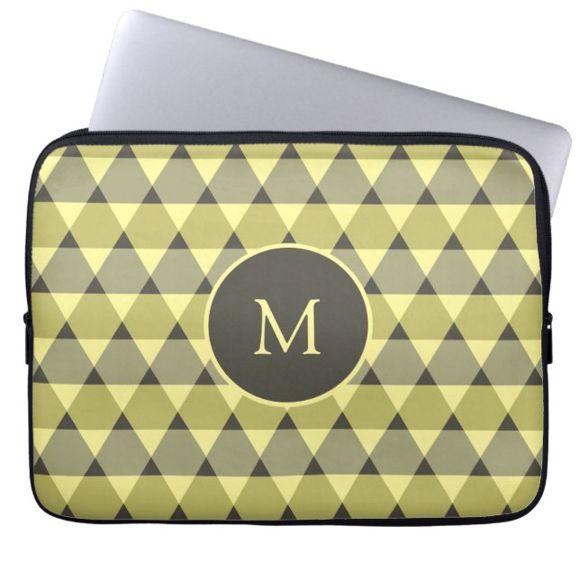 Triangles Pattern Laptop Sleeve (Voorkant)