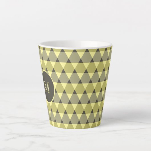 Triangles Pattern Latte Mok (Voorkant)