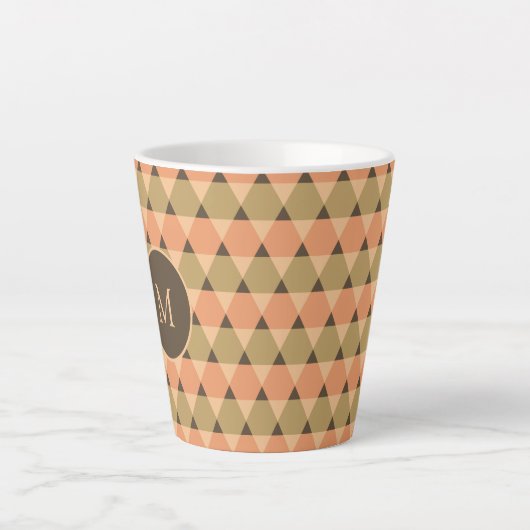 Triangles Pattern Latte Mok (Voorkant)