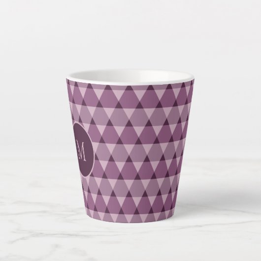Triangles Pattern Latte Mok (Voorkant)
