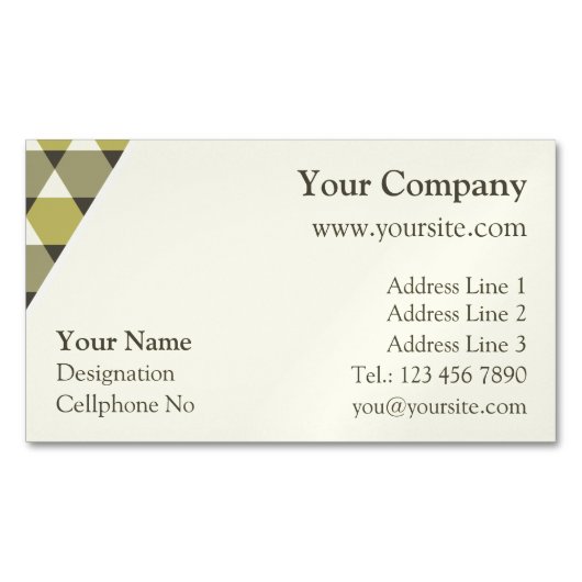 Triangles Pattern Magnetisch Visitekaartje (Voorkant)