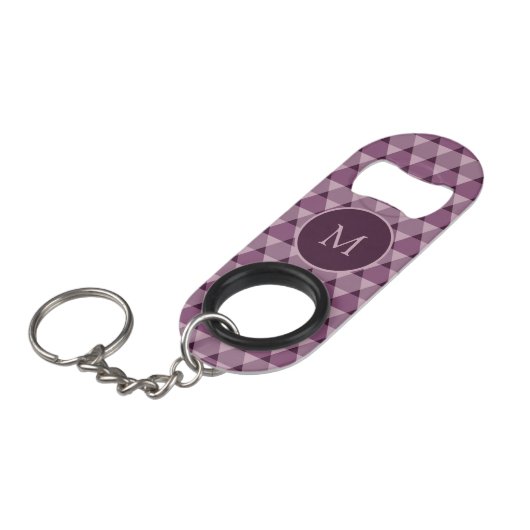 Triangles Pattern Mini Flessenopener (Voorkant Gekanteld)